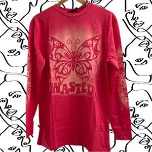 Club Exx Wasted Wonders Butterfly Graphic Tee NWT